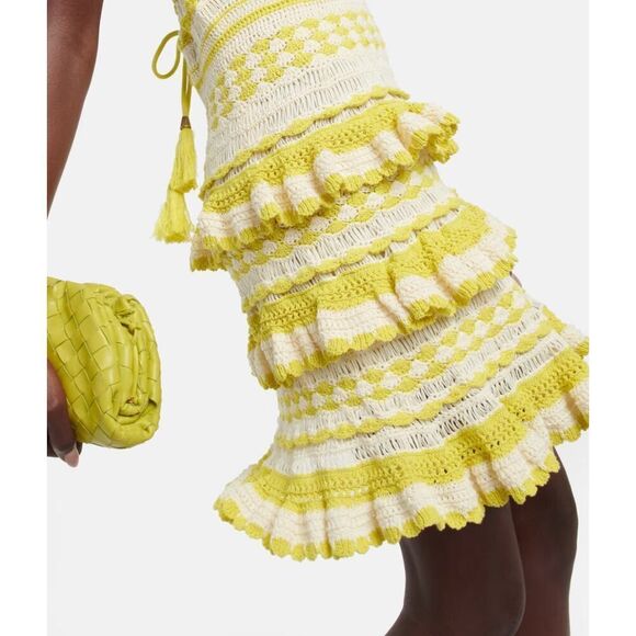 Zimmermann Halcyon Crochet Cotton Mini Dress Sz. 1 (US S) - Picture 4 of 10